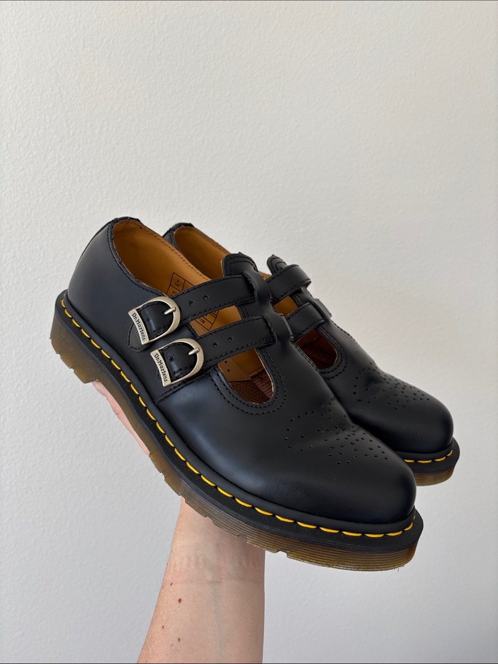 NWOT Dr Martens 12916 Mary Jane Shoes black Leather Women US 11 EU 43 chunky y2k